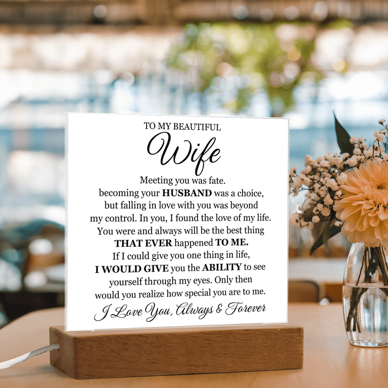 To My Beautiful Wife (Printed) – Acrylic Square